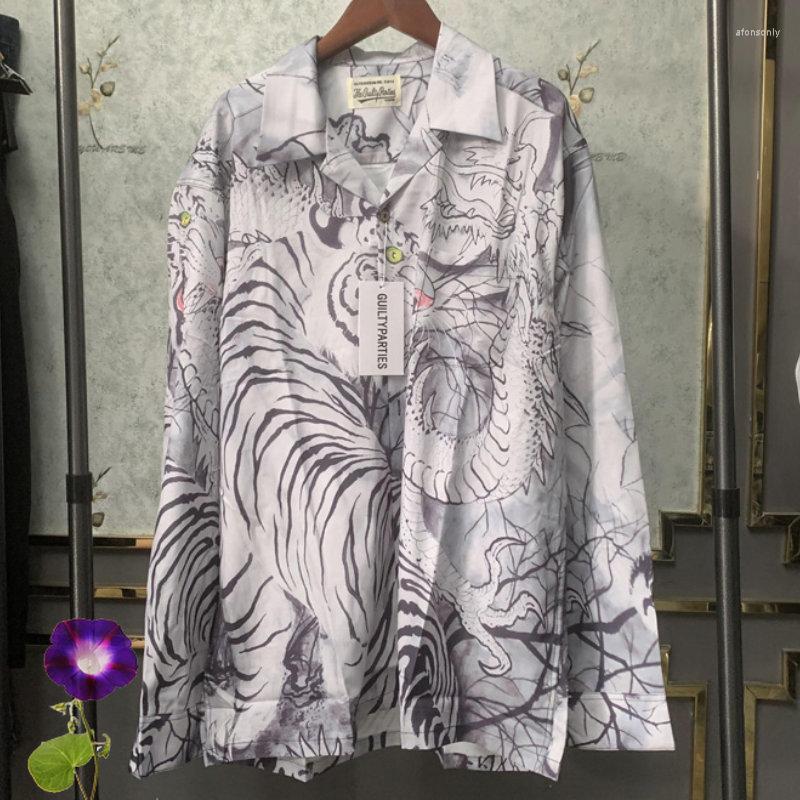 Men' Casual Shirts Real Pos WACKO MARIA High Quality Dragon Tiger Combat Full Print Long-sleeved Loose Shirt For Men Women
Men' Casual Shirts Real Pos WACKO MARIA High Quality Dragon Tiger Combat Full Print Long-sleeved Loose Shirt For Men Women