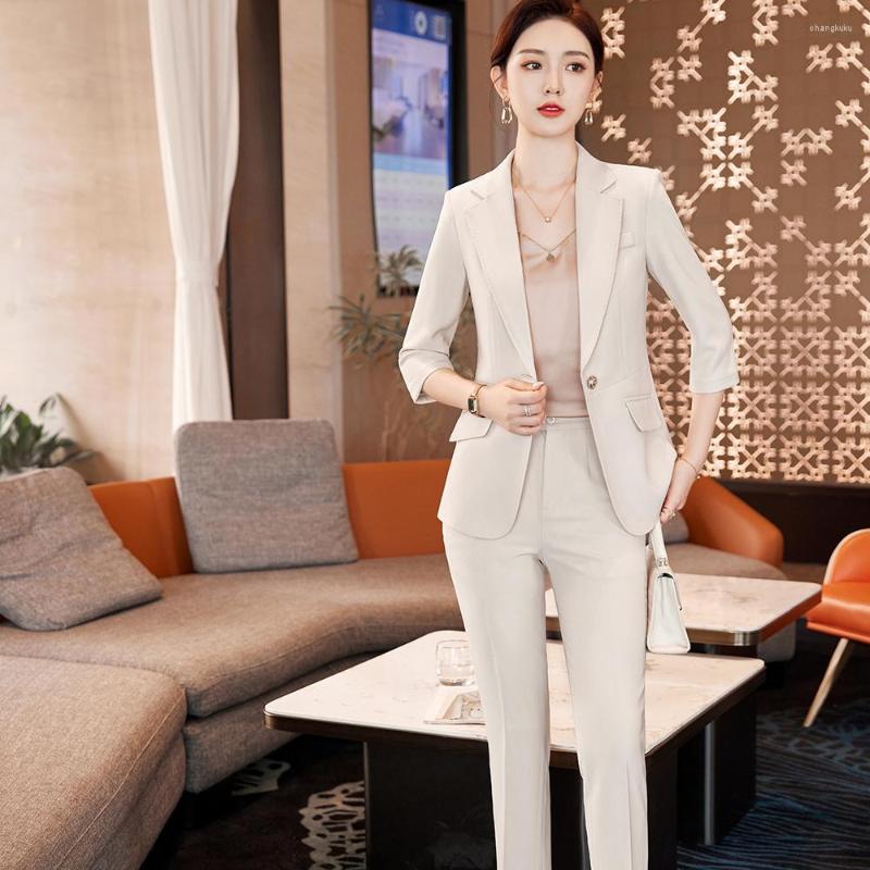 Women' Two Piece Pants 2023 Summer Female Elegant Women' Gray Green Suit Blazer With Pocket Trouser Business Office Lady 2 Pieces Set, Black
Women' Two Piece Pants 2023 Summer Female Elegant Women' Gray Green Suit Blazer With Pocket Trouser Business Office Lady 2 Pieces Set, Black