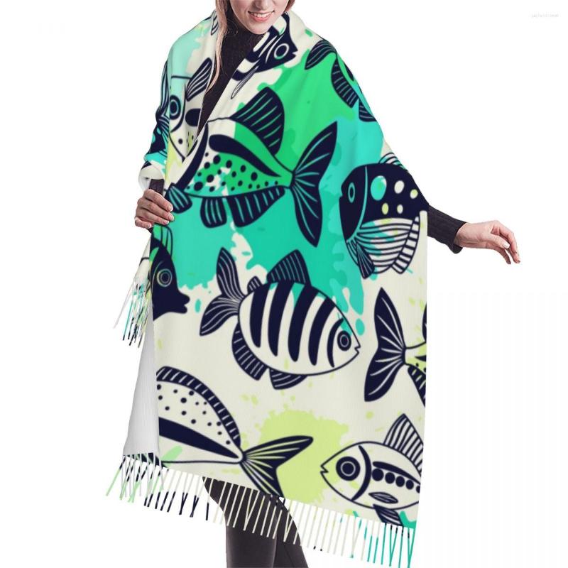Scarves Tassel Scarf Large 196 68cm Pashmina Winter Warm Shawl Wrap Bufanda Female Fish Sea Animals Beautiful Pattern Cashmere
Scarves Tassel Scarf Large 196 68cm Pashmina Winter Warm Shawl Wrap Bufanda Female Fish Sea Animals Beautiful Pattern Cashmere