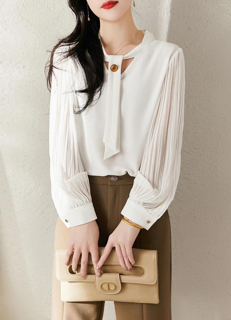 Women' Blouses Fashion Luxury Ladies Shirt France Style Woman Chiffon Blouse Spring Autumn Long Sleeve Tops Blusa Mujer, White
Women' Blouses Fashion Luxury Ladies Shirt France Style Woman Chiffon Blouse Spring Autumn Long Sleeve Tops Blusa Mujer, White