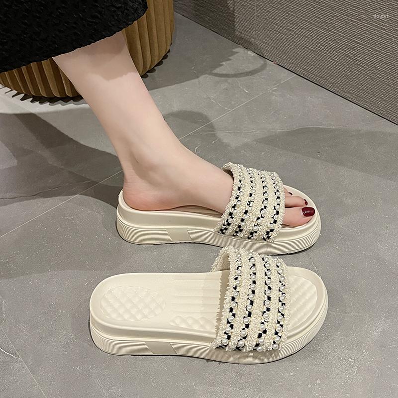 Slippers Shoes House Platform Luxury Slides Med Slipers Women String Bead Designer Flat 2023 Summer Fashion Fabric Rubber PU
Slippers Shoes House Platform Luxury Slides Med Slipers Women String Bead Designer Flat 2023 Summer Fashion Fabric Rubber PU