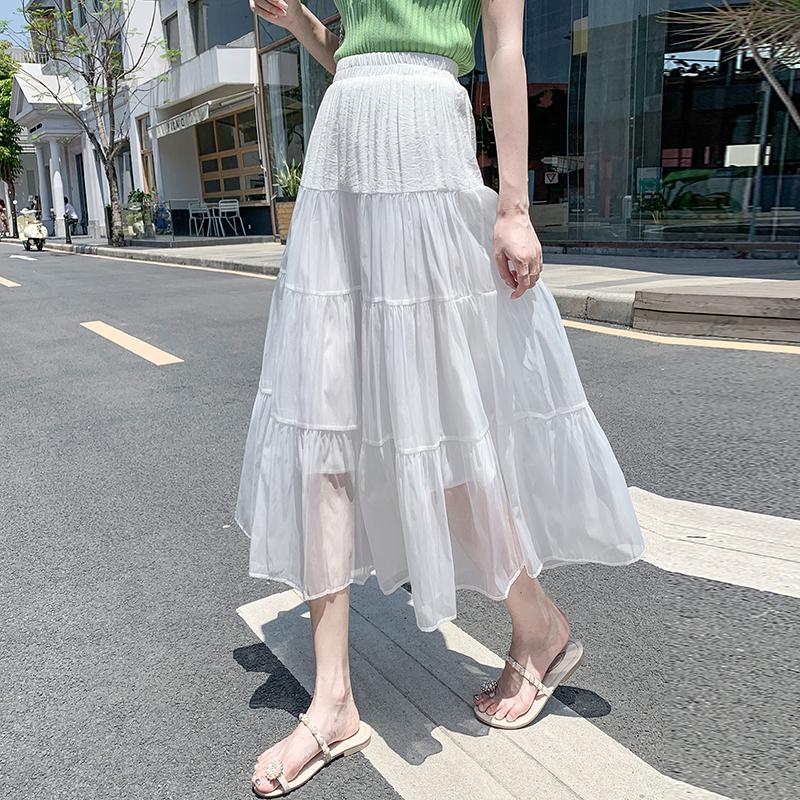 Skirts Summer Chiffon Skirt Mid Length Women' High Waist A-line Super Fairy Mesh Long Cake Pleated, See chart
Skirts Summer Chiffon Skirt Mid Length Women' High Waist A-line Super Fairy Mesh Long Cake Pleated, See chart