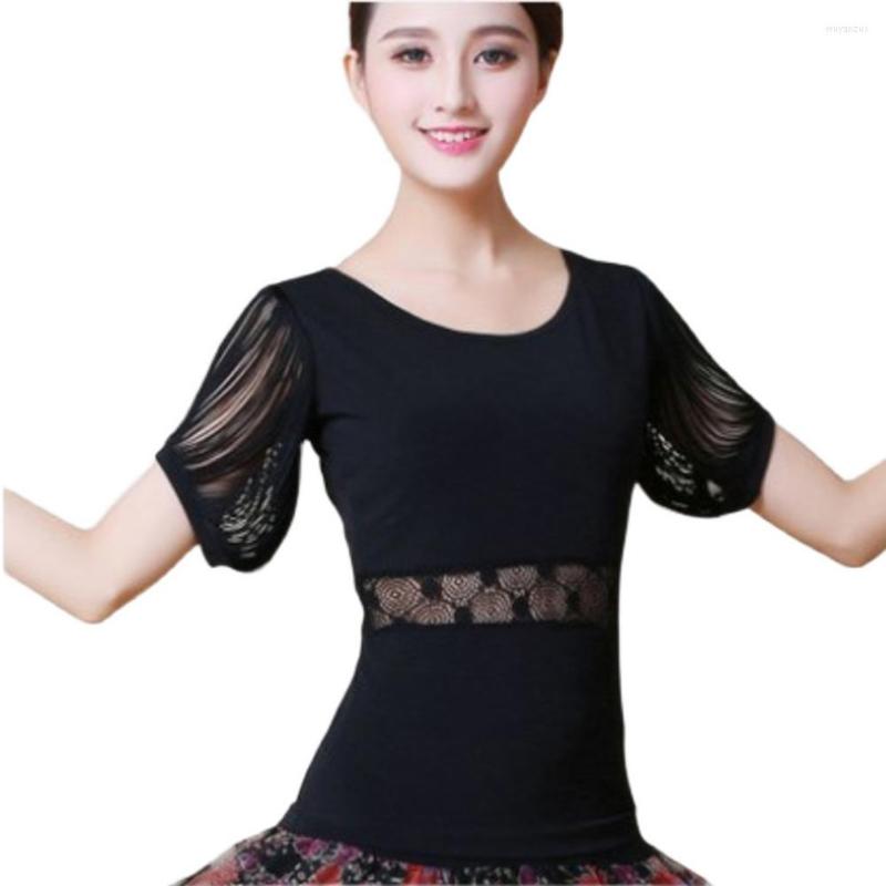 Stage Wear Mesh Tops Latin Women Dance Practice Clothes Ballroom Professional Modern National Standard Training Shirt, Black
Stage Wear Mesh Tops Latin Women Dance Practice Clothes Ballroom Professional Modern National Standard Training Shirt, Black