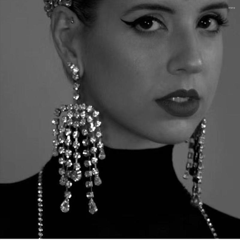 Dangle Earrings High-Quality Full Rhinestone Big Tassel Drop Wedding Jewelry For Women Luxury Crystal Chain Geometric
Dangle Earrings High-Quality Full Rhinestone Big Tassel Drop Wedding Jewelry For Women Luxury Crystal Chain Geometric