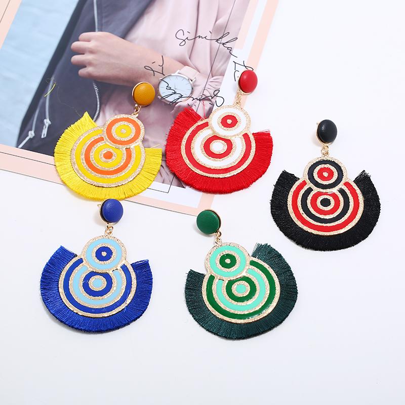 Dangle Earrings & Chandelier Bohemian Ethnic Cloth Round Cutout Colorblock Striped Women's Fashion Beautiful Tassel Chic Jewelry
Dangle Earrings & Chandelier Bohemian Ethnic Cloth Round Cutout Colorblock Striped Women's Fashion Beautiful Tassel Chic Jewelry