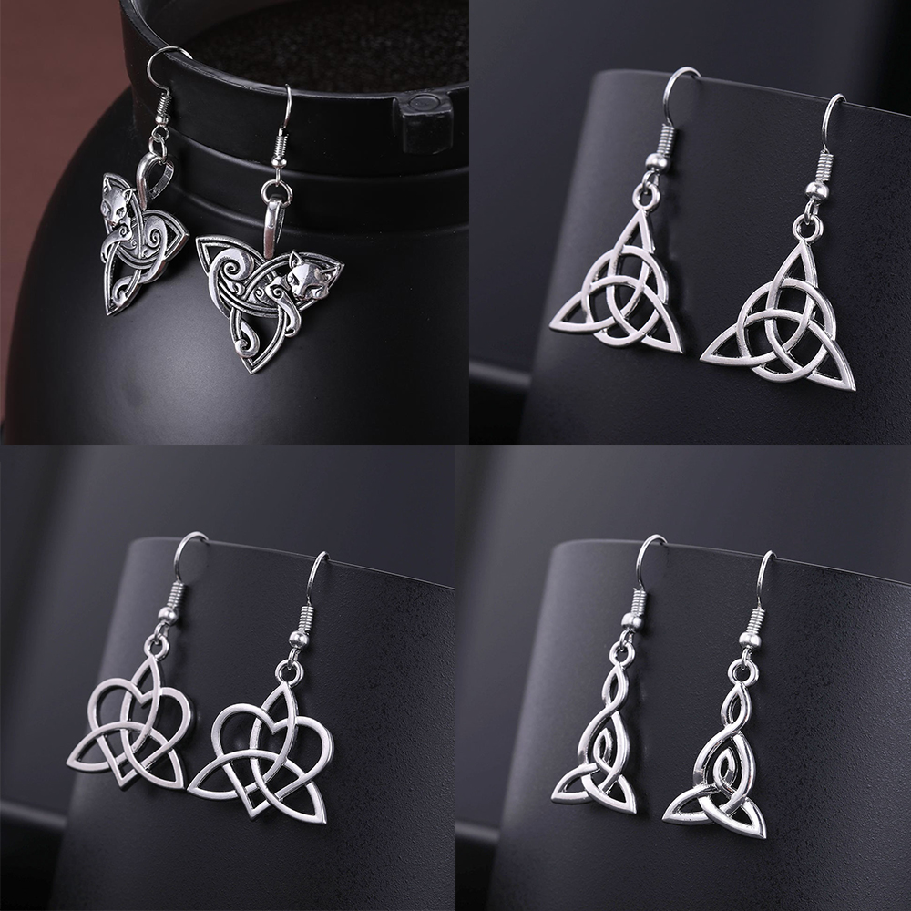 Viking Fox Triquetra Animal Irish Celtics Knot Earrings Silver Color Women Drop Earring Jewelry Magic Supernatural Amulet 2023
Viking Fox Triquetra Animal Irish Celtics Knot Earrings Silver Color Women Drop Earring Jewelry Magic Supernatural Amulet 2023