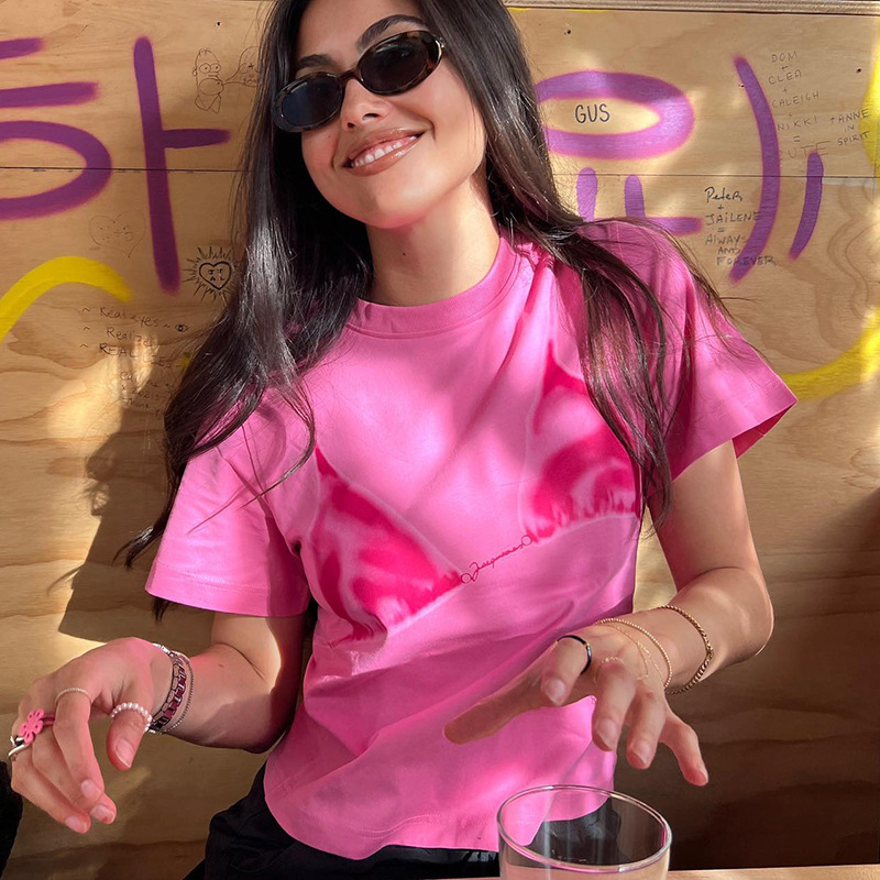 Summer Women's Short-Sleeve T-Shirt, O-Neck Bikini Fashion Print, Sexy Streetwear, Casual Sportswear, Tee B2