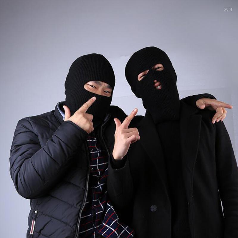 Berets Black Full Face Cover Mask Three Hole Balaclava Knitted Hat Tactical Winter Ski Cycling Skullies Beanie Scarf Warm Masks
Berets Black Full Face Cover Mask Three Hole Balaclava Knitted Hat Tactical Winter Ski Cycling Skullies Beanie Scarf Warm Masks