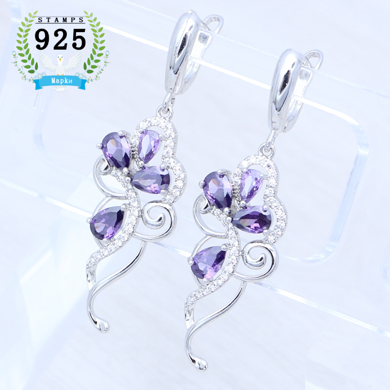 Amethyst Earrings Plant Flower Shape 925 Sterling Silver Earrings Elegant Jewelry for Girls Engagement
Amethyst Earrings Plant Flower Shape 925 Sterling Silver Earrings Elegant Jewelry for Girls Engagement