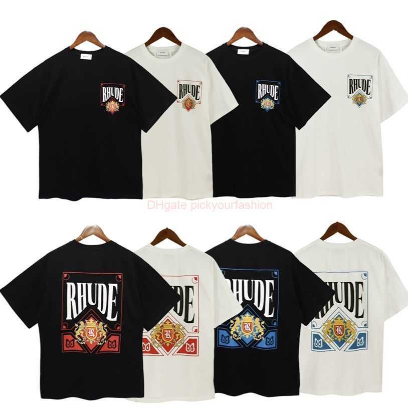 Designer Fashion Clothing Tees Tshirt Rhude New American Niche Trendy Mens Womens Round Neck Short Sleeved Poker Card Printed High Street Loose Cotton Tshirt Cotton, Black
Designer Fashion Clothing Tees Tshirt Rhude New American Niche Trendy Mens Womens Round Neck Short Sleeved Poker Card Printed High Street Loose Cotton Tshirt Cotton, Black