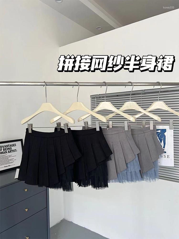 Skirts Fashion Women Lace Patchwork Mini 2023 A-line High Waist Irregular Female Pleated Solid Color Streetwear Chic, Black
Skirts Fashion Women Lace Patchwork Mini 2023 A-line High Waist Irregular Female Pleated Solid Color Streetwear Chic, Black
