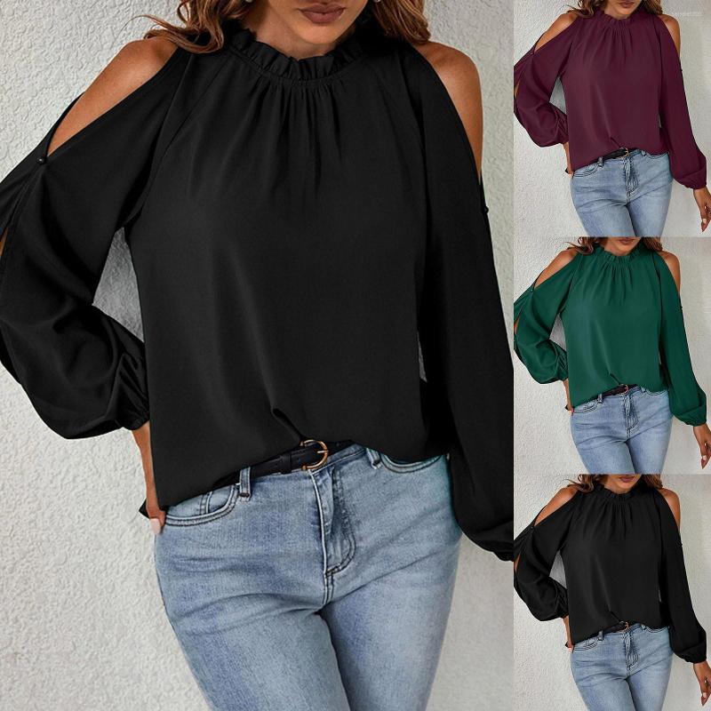 Women' Blouses 2023 Off Shoulder Halter Women Blouse Elegant Ladies Solid Color Long Sleeve T Shirts Summer Casual Loose Pullover Top Blusa, Red
Women' Blouses 2023 Off Shoulder Halter Women Blouse Elegant Ladies Solid Color Long Sleeve T Shirts Summer Casual Loose Pullover Top Blusa, Red