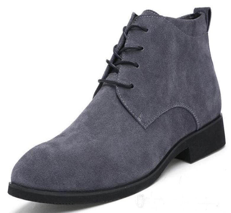 ness Chukka Mens Boots High Casual Shoes Outdoor Leather Mens Winter Shoes Male Black Grey9058269