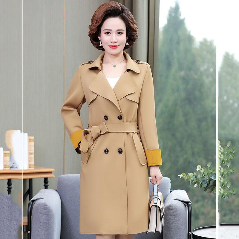 Women's Trench Coats Mother Coat Spring Double-Breasted Belt Top Windbreaker Jacket Lady Mid-Length Fashion 2023 Autumn Outerwear, Navy
Women's Trench Coats Mother Coat Spring Double-Breasted Belt Top Windbreaker Jacket Lady Mid-Length Fashion 2023 Autumn Outerwear, Navy