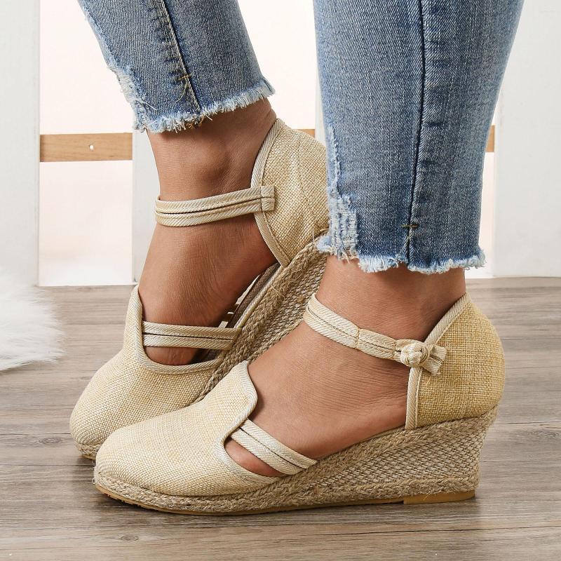 Sandals Womans Women Platform Wedge Fashion Versatile Braided Buckle Breathable, Beige
Sandals Womans Women Platform Wedge Fashion Versatile Braided Buckle Breathable, Beige