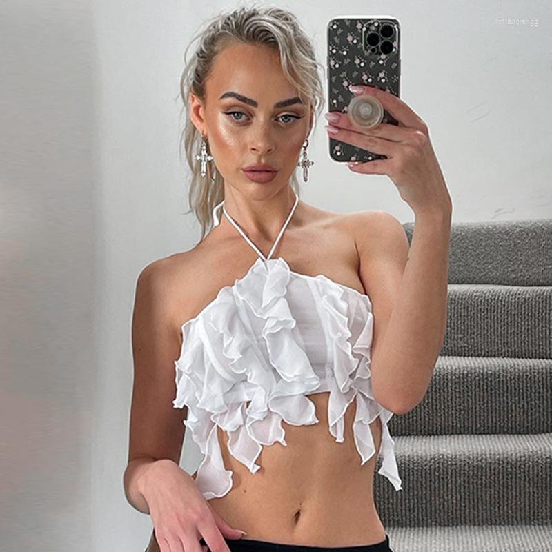 Women' Tanks Summer White Shirt Crop Top Women Clothing Halter Neck Tank Ruffle Vest Camisole Backless Tassel Fringe Tie Up Bustier
Women' Tanks Summer White Shirt Crop Top Women Clothing Halter Neck Tank Ruffle Vest Camisole Backless Tassel Fringe Tie Up Bustier