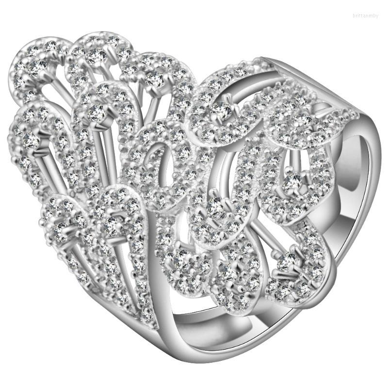 Wedding Rings Beautiful Micro Pave Zircon Flower Jewelry Silver Gold Filled Big Hollow Design Women's Custom Ring Drop
Wedding Rings Beautiful Micro Pave Zircon Flower Jewelry Silver Gold Filled Big Hollow Design Women's Custom Ring Drop