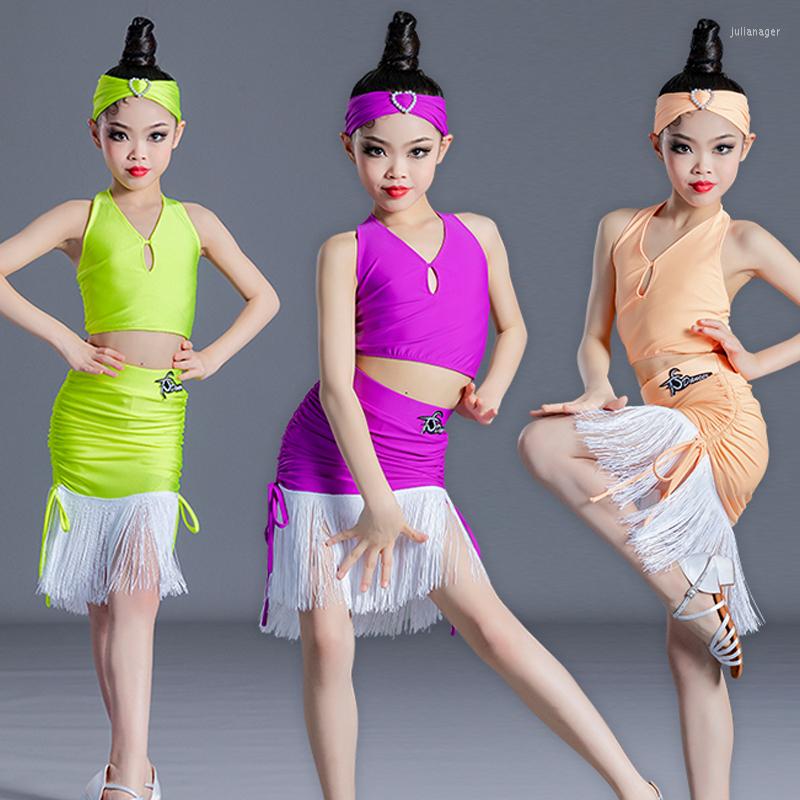 Stage Wear Girls Latin Dance Clothing Halter Neck Top Fringed Skirt Kids Ballroom Tango Chacha Salsa Dancewear Practice Clothes SL6399, Picture shown
Stage Wear Girls Latin Dance Clothing Halter Neck Top Fringed Skirt Kids Ballroom Tango Chacha Salsa Dancewear Practice Clothes SL6399, Picture shown