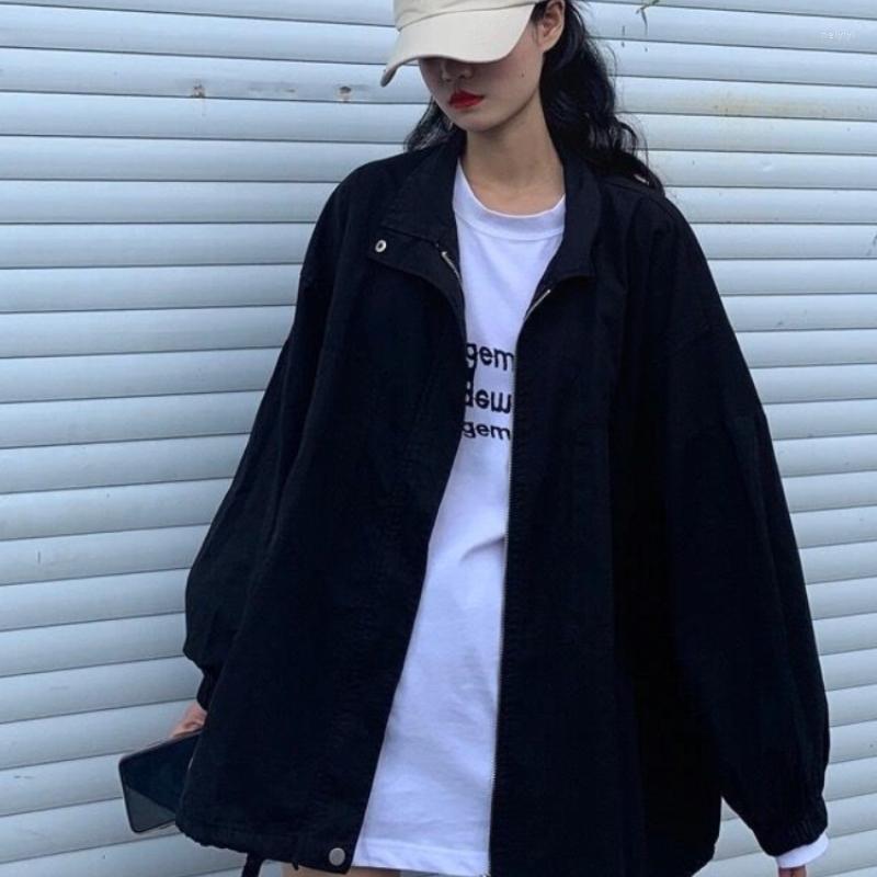 Women' Jackets Deeptown Autumn Winter Harajuku Fashion Jacket Women Oversized Korean Streetwear Black Vintage Zipper College Loose Coats
Women' Jackets Deeptown Autumn Winter Harajuku Fashion Jacket Women Oversized Korean Streetwear Black Vintage Zipper College Loose Coats