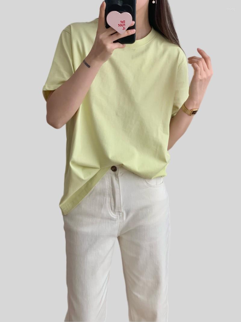 Women's T Shirts Pure Short Sleeve Cotton Shirt Women 2023 Spring Summer Simple Solid Round Neck Casual Basic Tee Tops, Yellow
Women's T Shirts Pure Short Sleeve Cotton Shirt Women 2023 Spring Summer Simple Solid Round Neck Casual Basic Tee Tops, Yellow