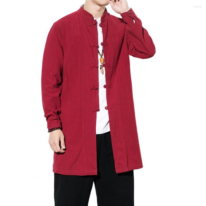 Men's Casual Shirts Comfortable Shirt Solid Color Retro Men Coat Relaxed Fit Stand Collar, Red
Men's Casual Shirts Comfortable Shirt Solid Color Retro Men Coat Relaxed Fit Stand Collar, Red