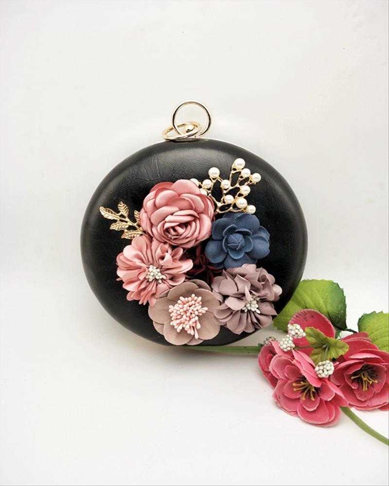 Selling Arrival Round Hand Bags Held Flowers Pearl Embroidery Dinner Bag Rhinestone Evening, Black
Selling Arrival Round Hand Bags Held Flowers Pearl Embroidery Dinner Bag Rhinestone Evening, Black