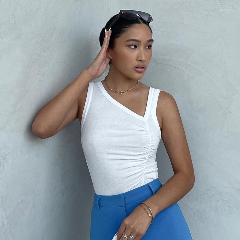 Women' Tanks Ruched Sleeveless Slim Tank Top Solid Fashion Summer Shirring Incline Collar Sexy Basic Crop Tops Women 2023, Black
Women' Tanks Ruched Sleeveless Slim Tank Top Solid Fashion Summer Shirring Incline Collar Sexy Basic Crop Tops Women 2023, Black