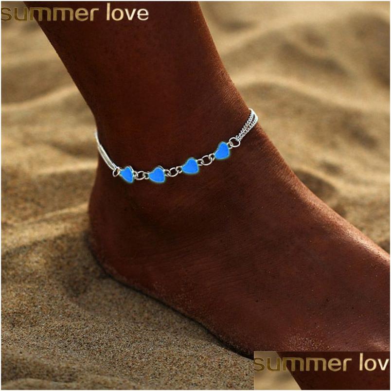 Anklets Bohemia Luminous Heart Pendant For Women Pretty Pentagram Star Bracelet On The Leg Lover Anklet Fashion Female Drop Delivery Dhz2J
Anklets Bohemia Luminous Heart Pendant For Women Pretty Pentagram Star Bracelet On The Leg Lover Anklet Fashion Female Drop Delivery Dhz2J