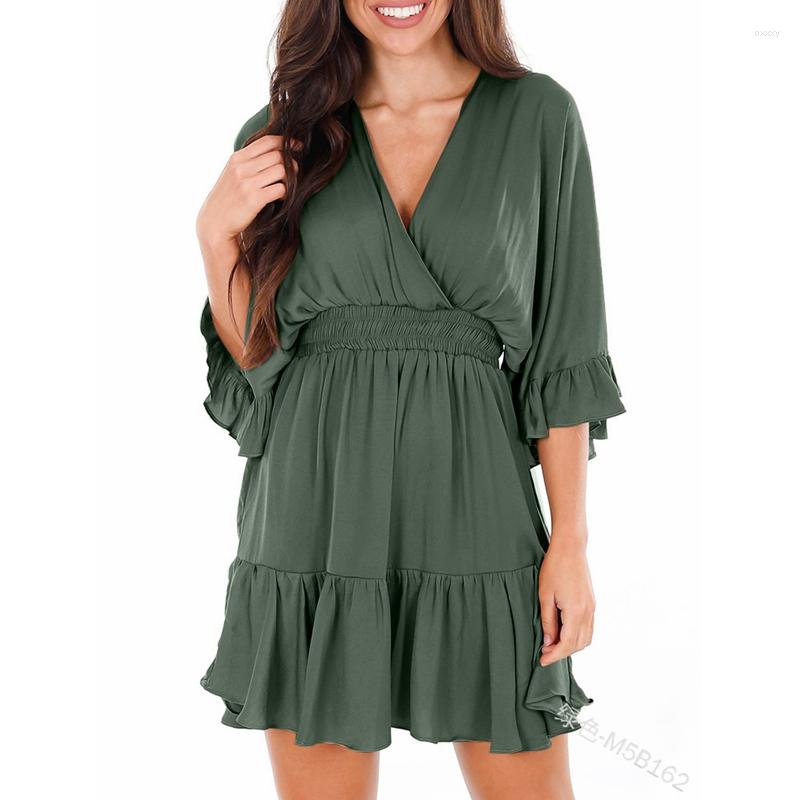 Party Dresses Women' Dress Summer Pleated Stitching High Waist Casual Loose Half Flare Sleeve V-neck Solid Color Mini, Beige
Party Dresses Women' Dress Summer Pleated Stitching High Waist Casual Loose Half Flare Sleeve V-neck Solid Color Mini, Beige