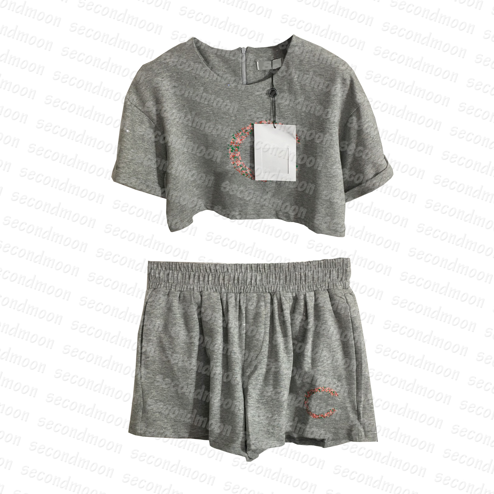 Women Summer Tracksuits Short Sleeve Crop Top Elastic Waist Sport Shorts Casual Style Outfit Sport Fitness Wear, Gray
Women Summer Tracksuits Short Sleeve Crop Top Elastic Waist Sport Shorts Casual Style Outfit Sport Fitness Wear, Gray