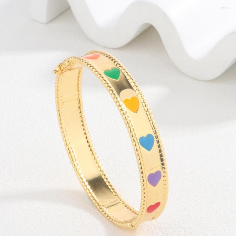 Bangle 2023 Europe And The United States Autumn Winter Plated 18k Gold Heart-shaped Drip Glue Craft Beaded Edge
Bangle 2023 Europe And The United States Autumn Winter Plated 18k Gold Heart-shaped Drip Glue Craft Beaded Edge