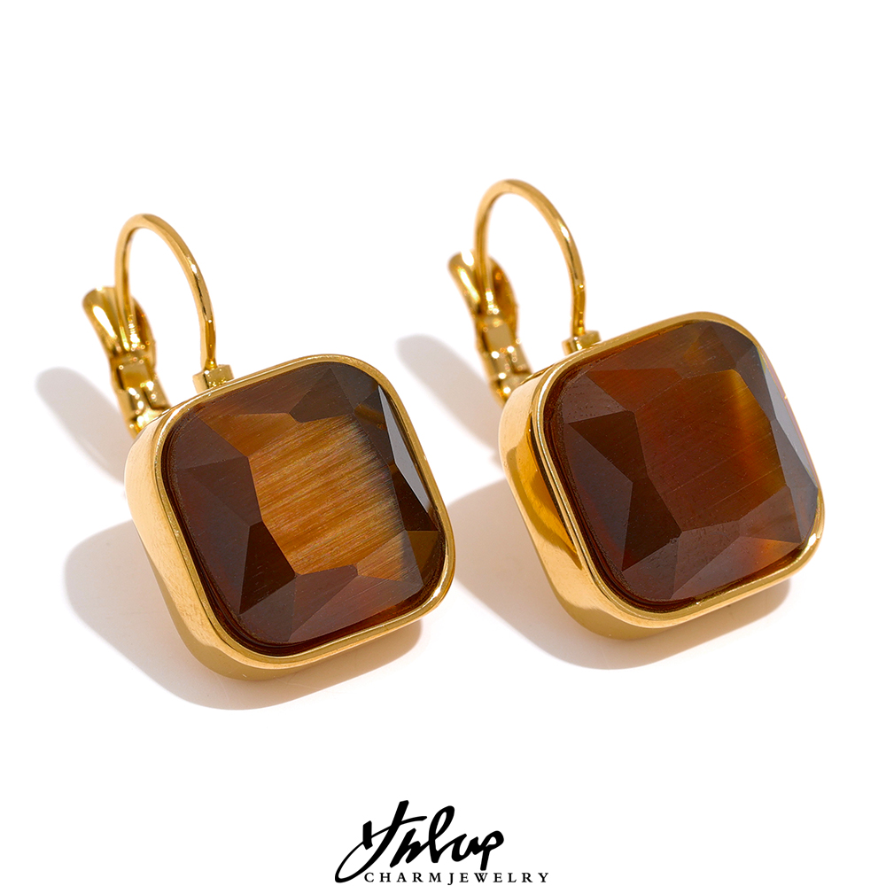 Yhpup Delicate Colorful Vintage Charm Square Opal Stone French Hook Earrings Stainless Steel 18k Gold Plated Waterproof Jewelry
Yhpup Delicate Colorful Vintage Charm Square Opal Stone French Hook Earrings Stainless Steel 18k Gold Plated Waterproof Jewelry