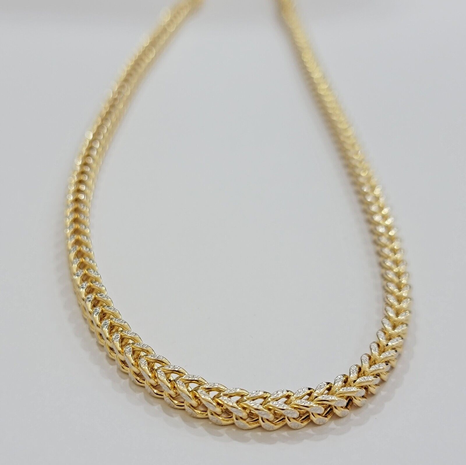 Real 14k Gold Plated Necklace Franco Chain 4mm 22 Inch Diamond Cut Mens 14k Yellow Gold
Real 14k Gold Plated Necklace Franco Chain 4mm 22 Inch Diamond Cut Mens 14k Yellow Gold