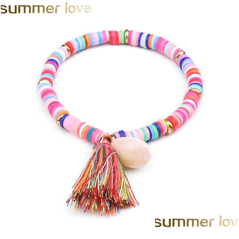 Charm Bracelets Sell Colorf Tassel And Shell Charms Resin Beaded Bracelet Femme Handmade Boho For Women Diy Making Jewelry Gift Summ Dhf3I
Charm Bracelets Sell Colorf Tassel And Shell Charms Resin Beaded Bracelet Femme Handmade Boho For Women Diy Making Jewelry Gift Summ Dhf3I