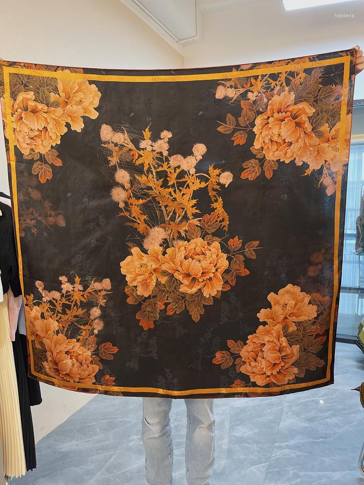 Scarves 28MM Fragrant Cloud Yarn Silk Scarf Women Big Square Mulberry Shawl 110cm Lady
Scarves 28MM Fragrant Cloud Yarn Silk Scarf Women Big Square Mulberry Shawl 110cm Lady