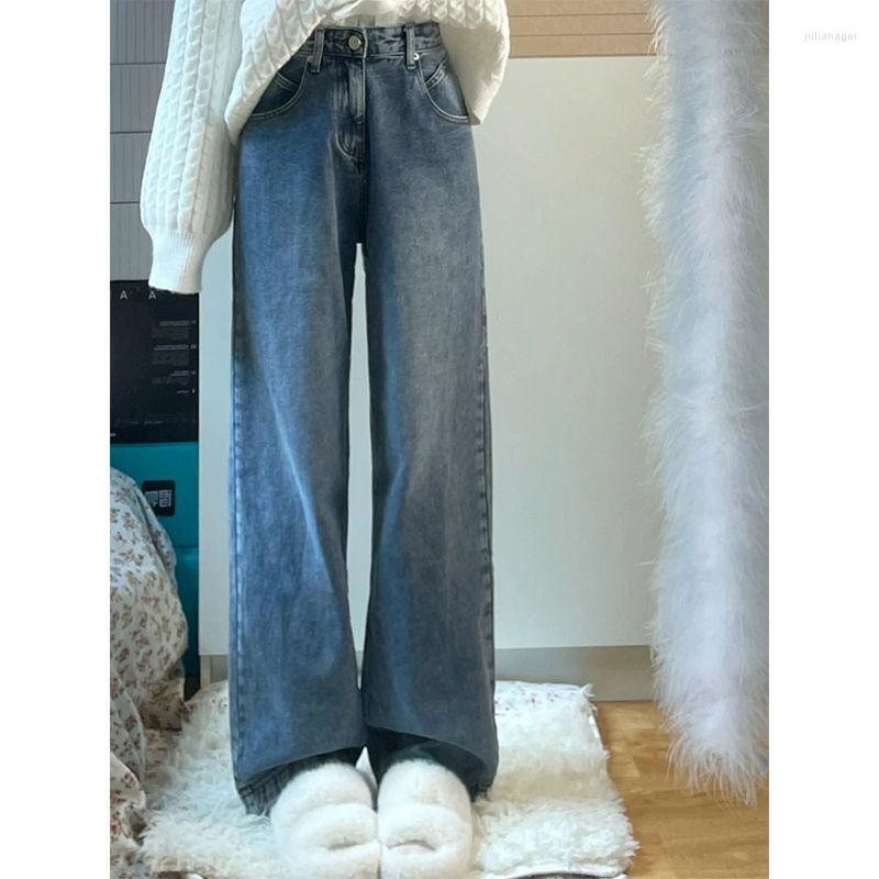 Women' Jeans Retro Street Loose Vintage Blue Straight-leg Women 2023 Casual All-match High-waist Mopping Wide-leg Trousers A191, Retro blue with belt
Women' Jeans Retro Street Loose Vintage Blue Straight-leg Women 2023 Casual All-match High-waist Mopping Wide-leg Trousers A191, Retro blue with belt