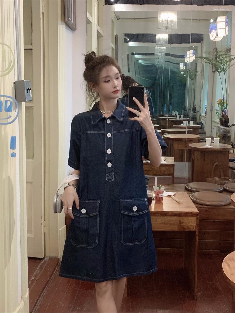 Casual Dresses Denim Dress Women' Summer Short Sleeve Fashion Mid Length Loose Straight A-line Doll, Blue
Casual Dresses Denim Dress Women' Summer Short Sleeve Fashion Mid Length Loose Straight A-line Doll, Blue