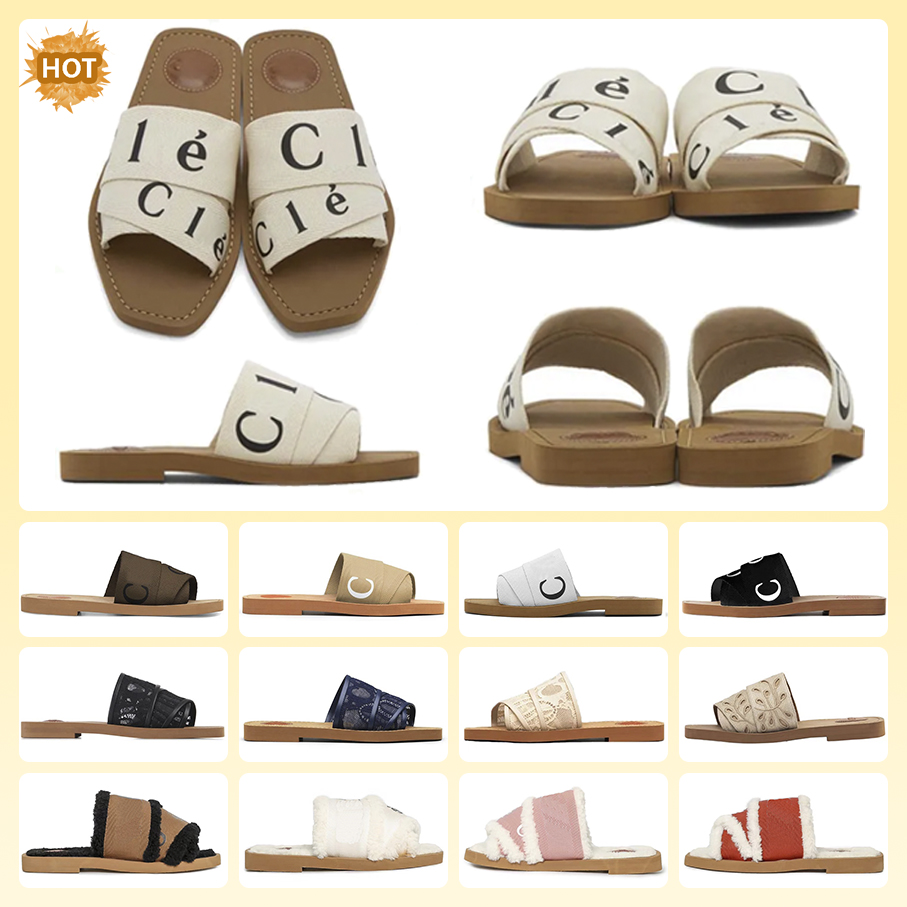 With box designer Woody sandals for women Mules flat slides Light tan beige white black pink lace Lettering Fabric canvas slippers womens summer outdoor shoes, Item#25
With box designer Woody sandals for women Mules flat slides Light tan beige white black pink lace Lettering Fabric canvas slippers womens summer outdoor shoes, Item#25