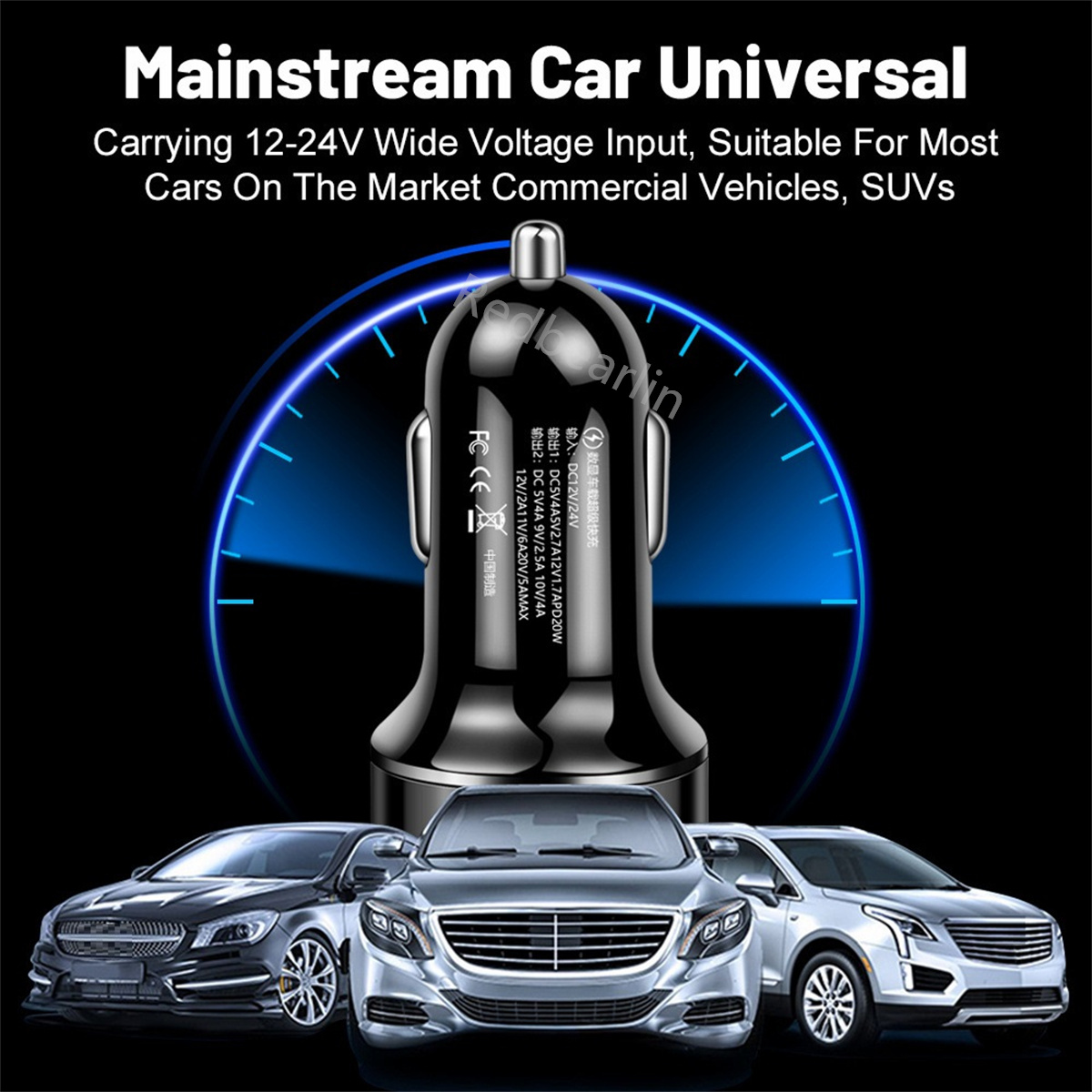 PD Car Charger 20W Fast Charging Car Phone Charger With LED Display For iPhone 12 13 14 15 16 Xiaomi Huawei Samsung USB Type C Charger In Car