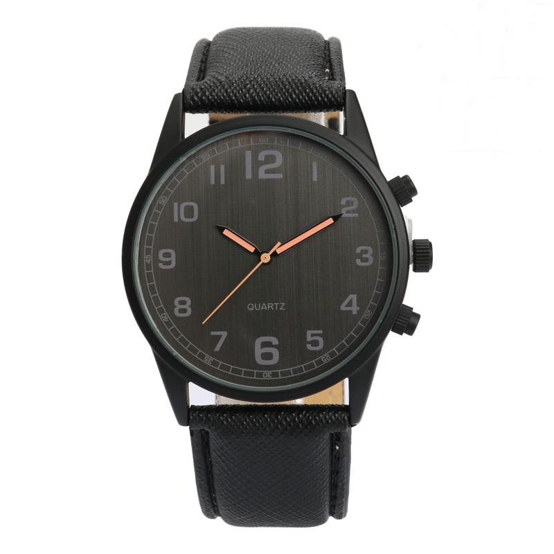 Wristwatches Mens Fashion Watches Luxury Men Sport Wristwatch Leather Watch Brand Quartz Quality For Relogios Femininos, Black