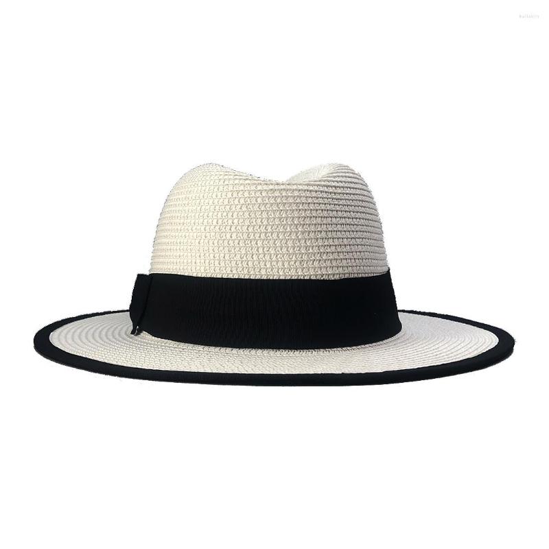 Berets 2023 Panama Summer Straw Sunshade UV Blocking Wide Brim White Hat With Black Ribbon Bow Sunhat For Women Or Unisex 55 - 58cm
Berets 2023 Panama Summer Straw Sunshade UV Blocking Wide Brim White Hat With Black Ribbon Bow Sunhat For Women Or Unisex 55 - 58cm