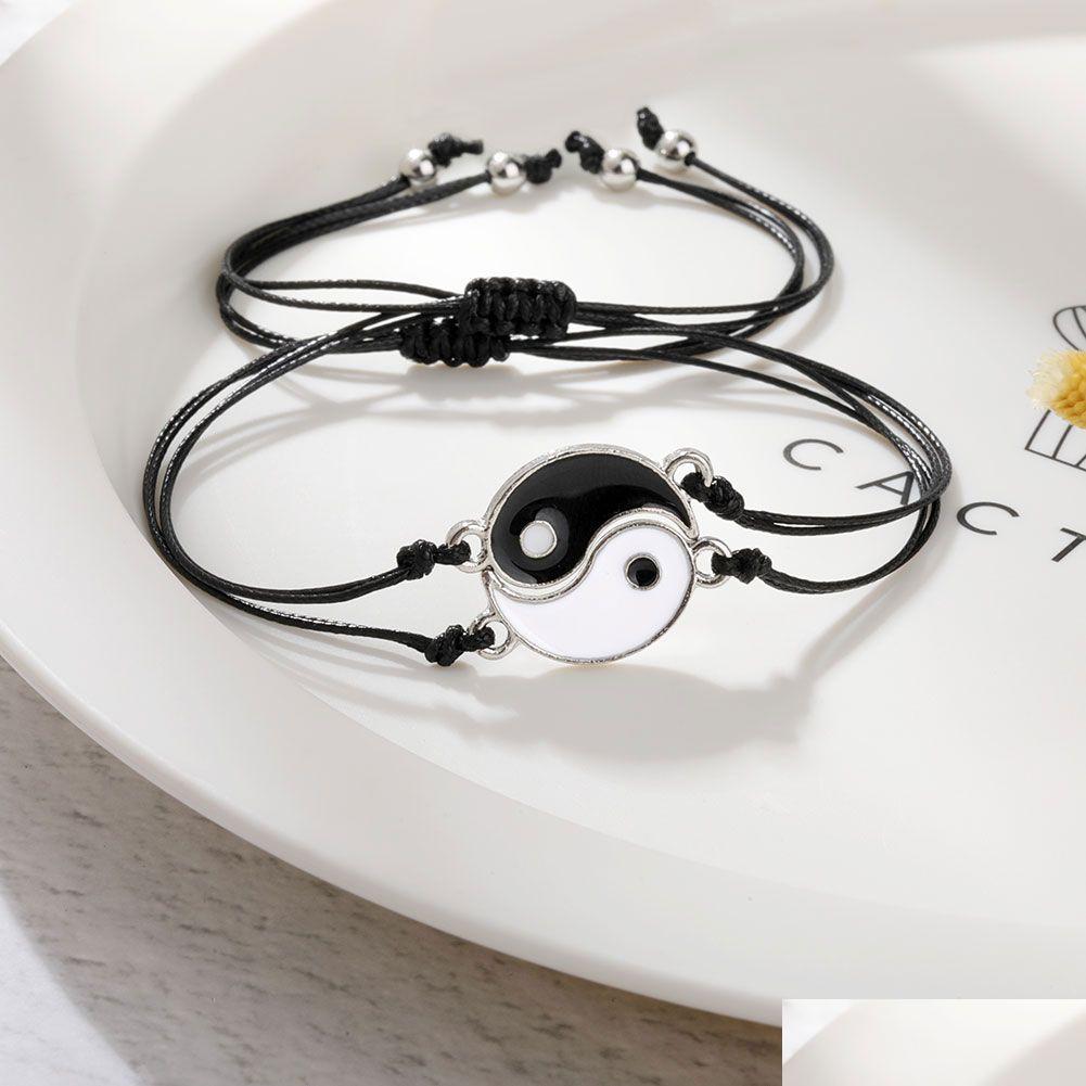 Charm Bracelets Wax Braid Couple Bracelet Yin And Yang Tai Chi Pseras Adjustable Pendants Handmade Jewelry Drop Delivery Dhrou
Charm Bracelets Wax Braid Couple Bracelet Yin And Yang Tai Chi Pseras Adjustable Pendants Handmade Jewelry Drop Delivery Dhrou