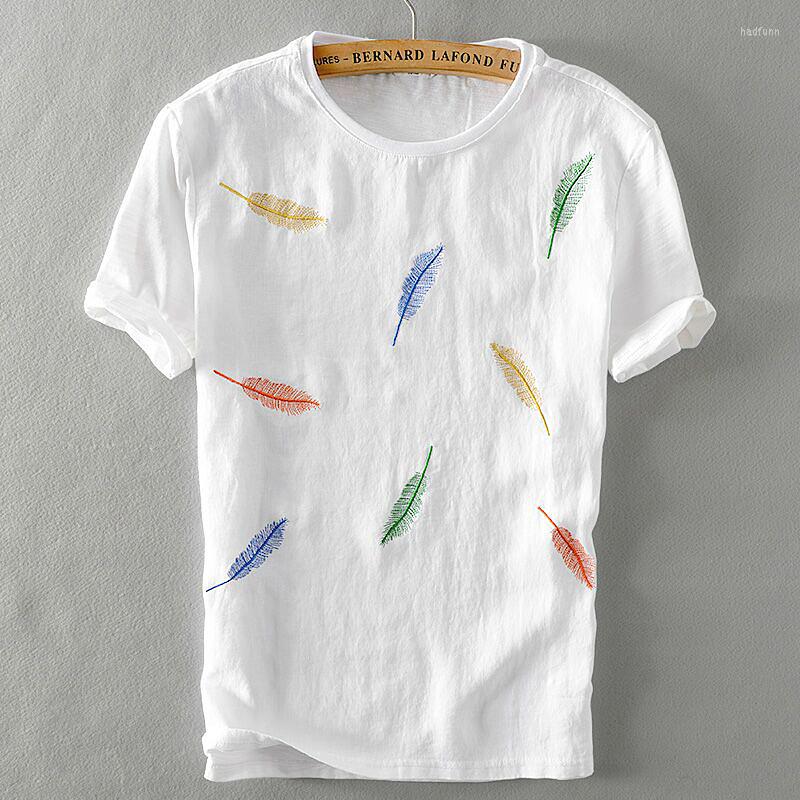 Men's T Shirts Summer Linen T-shirt Classic Round Neck Loose Casual White Shirt Men Short Sleeve Embroidery Tshirt Mens Camisa
Men's T Shirts Summer Linen T-shirt Classic Round Neck Loose Casual White Shirt Men Short Sleeve Embroidery Tshirt Mens Camisa