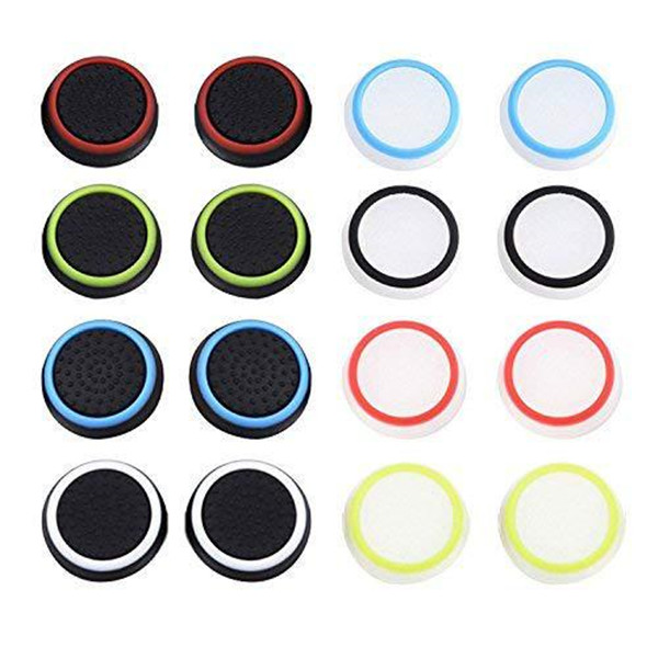 200pcs/Lot Dual Color Silicone Joystick Cap Thumb Grip Stick Grips Caps Case For PS5 PS4 PS3 Xbox one 360 Series X S WiiU Controller