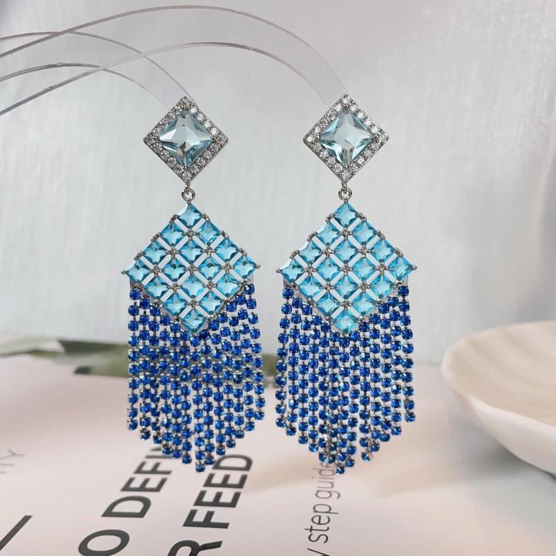 Dangle Earrings Bilincolor Fashion Hollow Out Geometric Square Micro Inlaid Zircon Long Tassel For Women
Dangle Earrings Bilincolor Fashion Hollow Out Geometric Square Micro Inlaid Zircon Long Tassel For Women