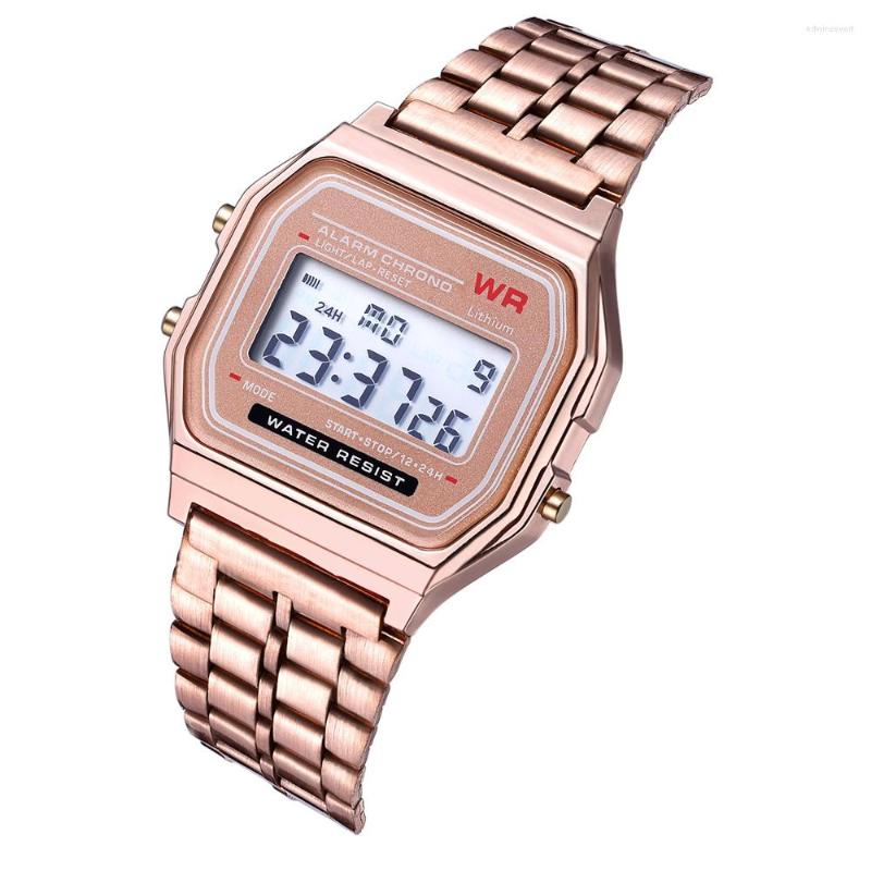 Wristwatches Retro Square Electronic Watches Digital Display Women Men Watch Rose Gold Silver Luxury Ladies Relojes Para Mujer
Wristwatches Retro Square Electronic Watches Digital Display Women Men Watch Rose Gold Silver Luxury Ladies Relojes Para Mujer