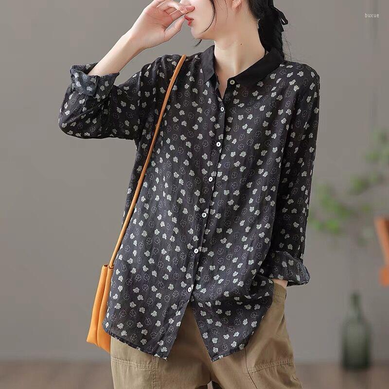 Women's Blouses Spring Arts Style Women Long Sleeve Turn-down Collar Loose Shirts Vintage Print Cotton Linen Single Breasted Blouse Tops, Beige
Women's Blouses Spring Arts Style Women Long Sleeve Turn-down Collar Loose Shirts Vintage Print Cotton Linen Single Breasted Blouse Tops, Beige