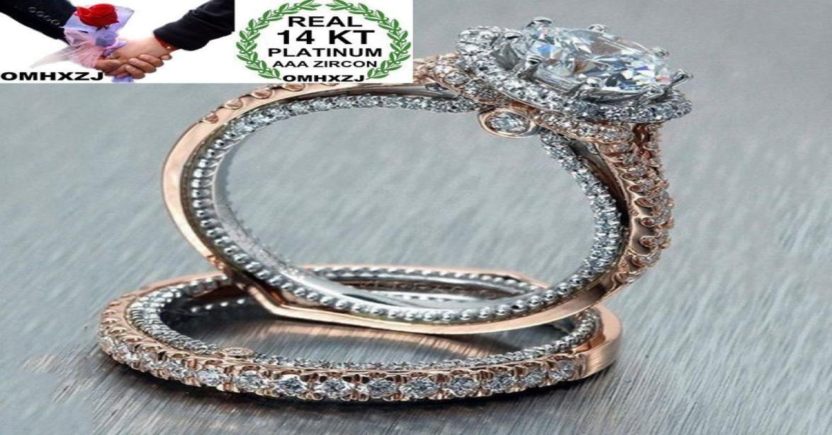 OMHXZJ Whole European Couple Rings Fashion Woman Man Party Wedding Gift Luxury White Zircon 14KT Rose Golds White Gold Ring Se1568155
OMHXZJ Whole European Couple Rings Fashion Woman Man Party Wedding Gift Luxury White Zircon 14KT Rose Golds White Gold Ring Se1568155