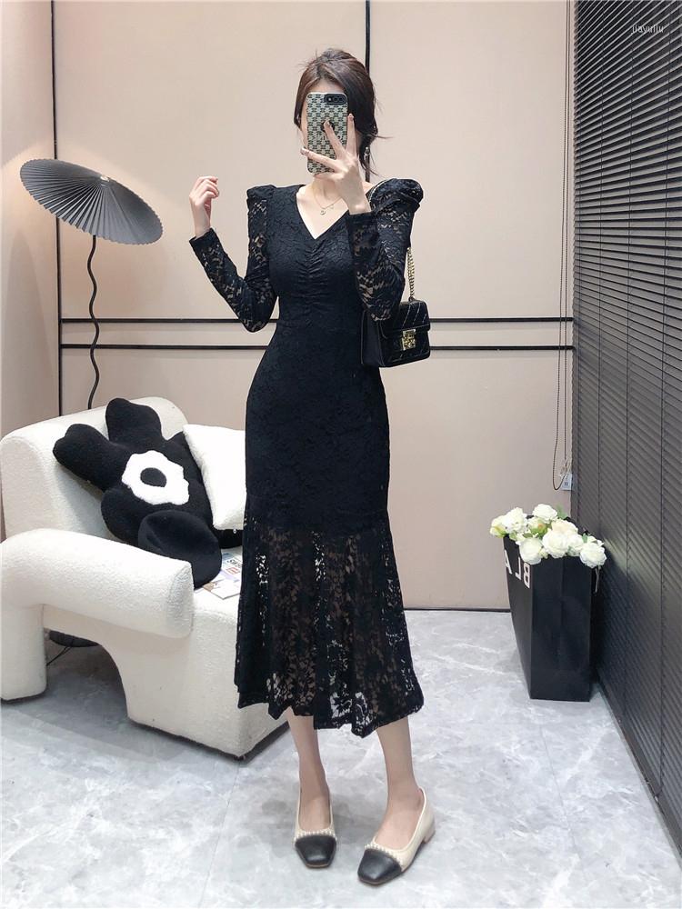 Casual Dresses Chic Korea Long Mermaid Dress Party Girls Women Ruffled Bodycon Elegant Office Lady Basic Wear Feminine Vestidos, Black
Casual Dresses Chic Korea Long Mermaid Dress Party Girls Women Ruffled Bodycon Elegant Office Lady Basic Wear Feminine Vestidos, Black