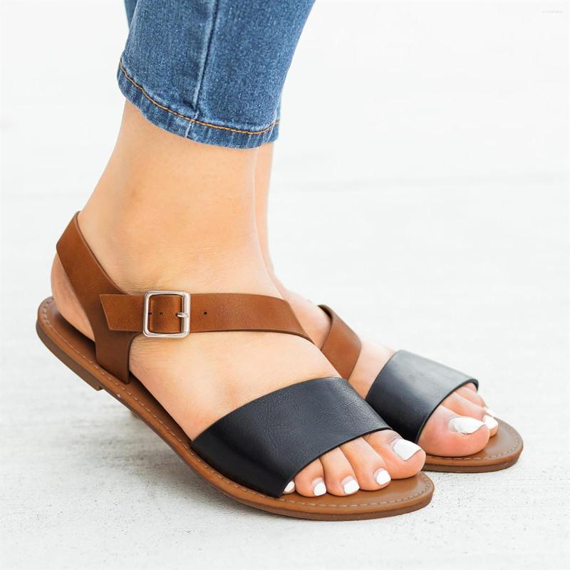 Sandals In Women Dressy Summer Buckle Strap Comfortable Flat Shoes Beach Peep Toe Breathable Sandalias Para Mujer, Brown
Sandals In Women Dressy Summer Buckle Strap Comfortable Flat Shoes Beach Peep Toe Breathable Sandalias Para Mujer, Brown